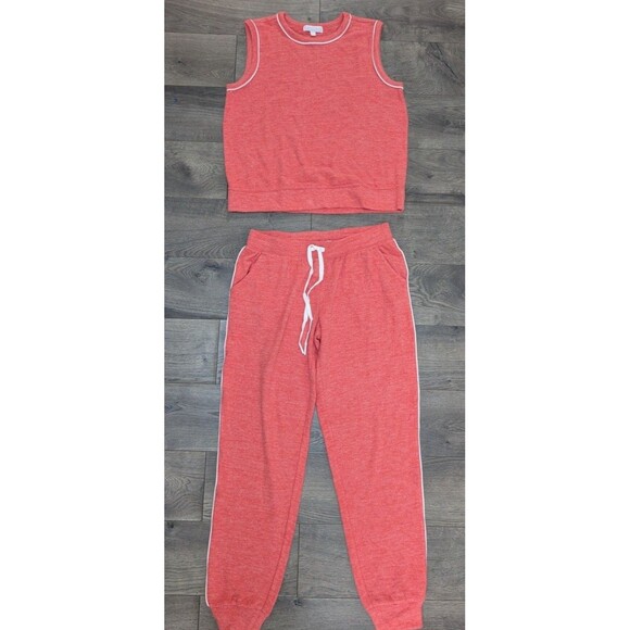 P.J. Salvage Lounge Set Red Tank Top & Jogger Pants 2 Piece Sz S Soft and Comfy - Picture 1 of 5